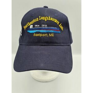 Otto Cap Baseball Hat Mens OSFM Navy Blue Excellent Longshoremen Eastport ME